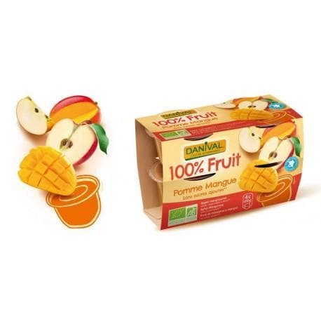 Dessert de fruits pomme mangue 4x100g